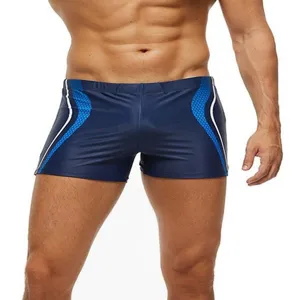 Herren Badehose schnelltrocknend geometrisches Muster Boxer für Strand Schwimmen.