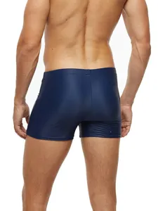 Herren Badehose Boxer dunkelblau Schwimmbekleidung für Strand Surfen und Wassersport.