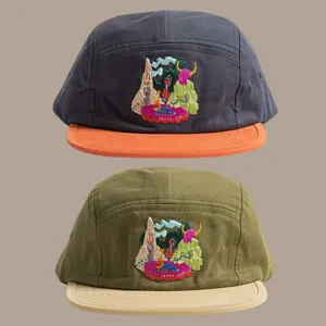 Gorra de Béisbol de Bloques de Color para Niños y Adultos Ala Plana Protección Solar Algodón Bordado Sombrero Deportivo Casual