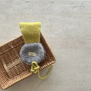 Kinder Plüsch Ohrenschützer Winter Farbabblockung Sherpa Ohrenwärmer Jungen Mädchen fluffig