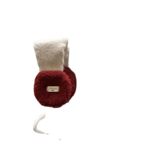 Kinder Plüsch Ohrenschützer Winter kontrastierende Lammwolle Ohrwärmer für Jungen und Mädchen