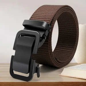 Herren Canvas Nylon Gürtel Automatische Schnalle Leichte Freizeithose Taktischer Gürtel