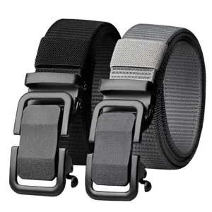 Herren Freizeit Canvas Nylon Gürtel mit automatischer Schnalle taktischer Hüftgurt