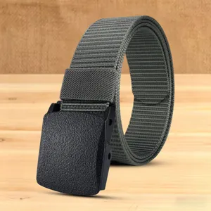 Langlebiger Nylon-Canvas-Taktikgürtel mit stabiler schwarzer Schnalle, Freizeithose.