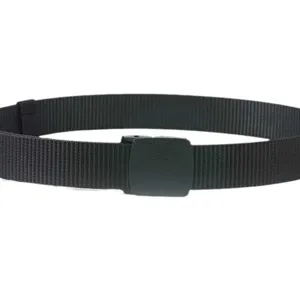 Schwarzer Nylon-Gürtel mit Kunststoffschnalle metallfreier Freizeigürtel für Outdoor-Hosen