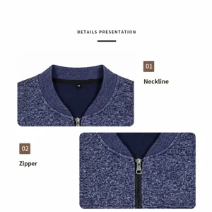 Men's cationic fleece lined stand collar cardigan jacket with stylish camo pattern design