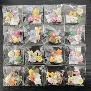3D resin cartoon craft charms flatback cute cabochons for DIY phone case cup decor.