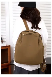 Korean style lightweight nylon backpack for women casual travel large capacity book bag