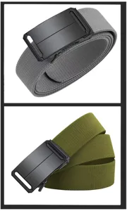 Cinturón táctico hombre elástico nailon cintura duradero estilo militar hebilla pro