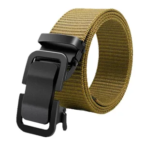 Herren Taktischer Nylon Gürtel mit schwarzer automatischer Schnalle Freizeitkleidung