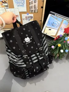 Zaino gatto a righe stile coreano simpatico zainetto stella casual per le ragazze