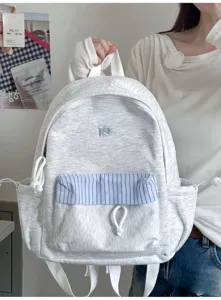 Zaino in stile college coreano per studenti, borsa scolastica casual di grande capacità.