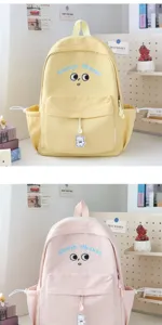 Korean style cute cartoon backpack lightweight casual school bag for teen girls daily use