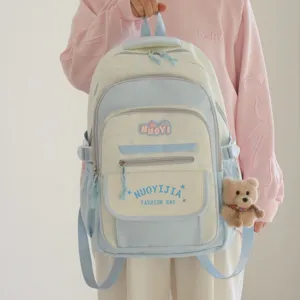 Zaino da scuola in stile giapponese grande capacità carino campus leggero borsa per studenti