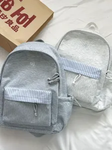 Zaino stile universitario coreano ins casual minimalista grigio grande capacità borsa