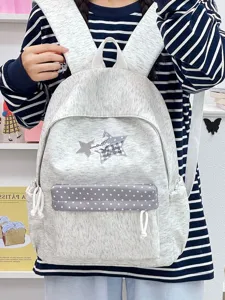 Sac d'école étu diant style coréen étoile mignonne grande capacité sac à dos décontracté