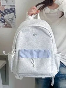 Zaino Casual in Stile Coreano per Studenti Grande Capacita Borsa Scolastica Unisex Poliestere Borsa per Libri Viaggio Quotidiano