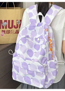 Zaino per la scuola con stampa di frutta carina in stile coreano grande capacità casual