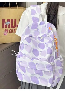 Zaino carino con stampa di frutta coreano, leggero e grande capacità per gli studenti.