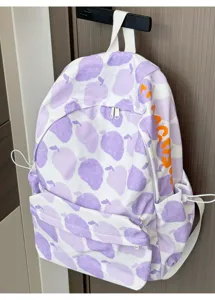 Zaino scolastico con stampa di frutta carina coreana, zaino casual leggero per ragazzi