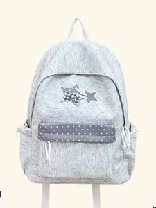 Sac à Dos d'Étudiant de Style Coréen Motif Étoile Mignon Grande Capacité Sac d'École Casual Voyage Femme