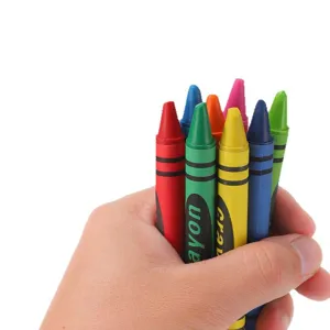 Colorful kids crayons set for drawing and painting, 12 vibrant colors for art and creative school supplies
