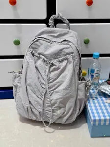 Korean style lightweight crinkled cute school backpack casual travel large capacity bag