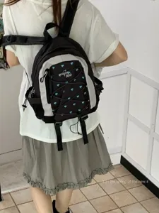 Korean style small outdoor backpack for women men casual commuting travel book bag daily use