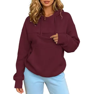 Gezellige fleece huisdier hoodie voor de winter, warme trui met lange mouwen en zak.