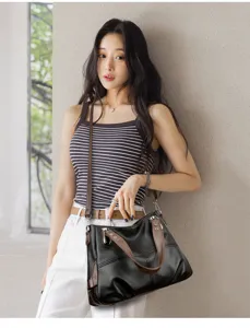 Retro Litschi Muster große Kapazität Damen Umhängetasche, vielseitige Shopper Tasche.