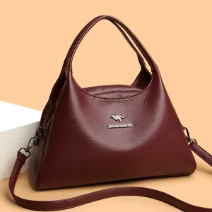 Stijlvolle vrouwen grote capaciteit lederen schoudertas shopper handtas hoofdweergave