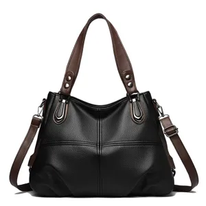 Vintage Litchi Muster Damen Handtasche grosse Kapazitaet Umhaengetasche Shopper Bag