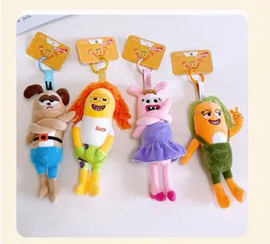 Set di portachiavi in peluche carini e stravaganti, ciondoli di animali buffi belli