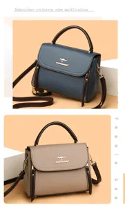 Elegante damen weiche leder handtasche minimalistischer top handle umhängetasche alltag tasche