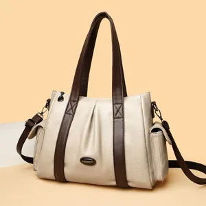 Stylish women shoulder bag large capacity tote casual daily commuter crossbody handbag