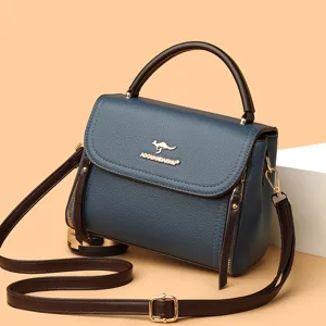 Elegante weiche Leder Umhängetasche für Damen, modische kleine Handtasche mit Griff und Gurt.