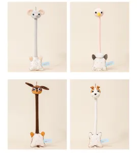 Long neck animal plush toy cute funny doll bag pendant bean bag soft toy creative gift