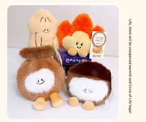 Peluche Origin bambola creativa tè arrosto castagna arachide simpatico giocattolo morbido.