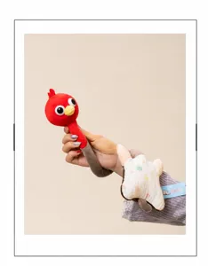 Funny long neck bird plush toy cute red head doll creative soft toy for kids gift