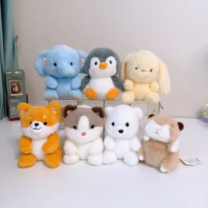 Cute animal plush toys set desk companion soft stuffed dolls cute birthday gift for girls and kids