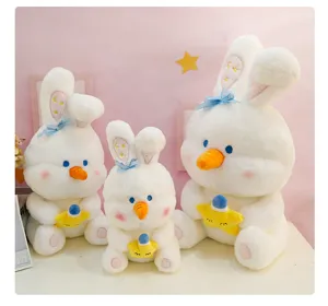 Cute snowman rabbit plush toy set soft stuffed animal doll large pillow gift for kids room