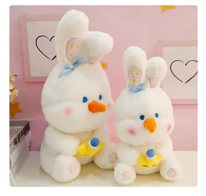 Cute plush rabbit toy snowman bunny doll soft stuffed animal pillow for kids gift details view