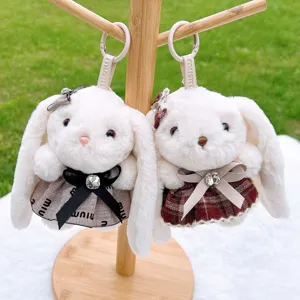 Cute plush rabbit keychain bag charm fluffy bunny pendant stylish cute accessories for women girls
