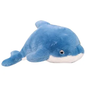 Cute blue marine animal plush toy, soft stuffed whale doll pillow for kids and adults gift.