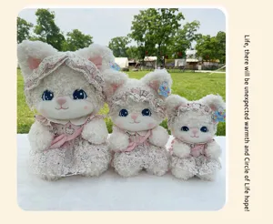 Fairytale series rabbit plush toy cute soft bunny stuffed doll girl gift 3-piece set