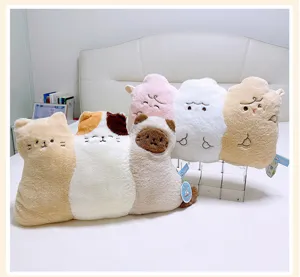 Cute animal plush cushion connected pillow soft toy for bedroom sofa home decoration comfortable