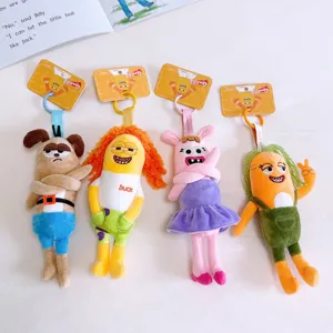 Set di portachiavi in peluche carini e originali, bambola divertente per le borse.