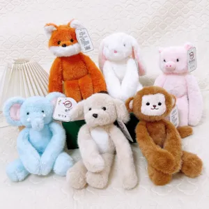 Long arm lazy plush doll set cute animal stuffed toys fox rabbit monkey soft gift