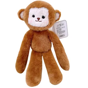 Cute long arm plush monkey toy, soft stuffed animal doll for kids soothing sleeping gift.