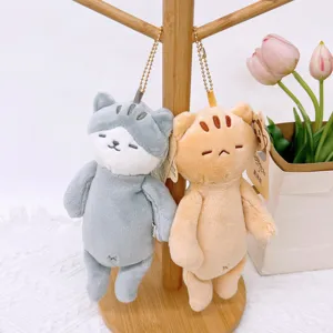 Cute cat plush keychain soft stuffed animal bag charm pendant toy lovely gift item